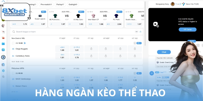 Cung cấp hàng nghìn trận đấu mỗi ngày
