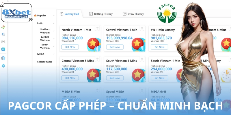 Giấy phép từ PAGCOR giúp xác thực tính hợp pháp và minh bạch của nền tảng