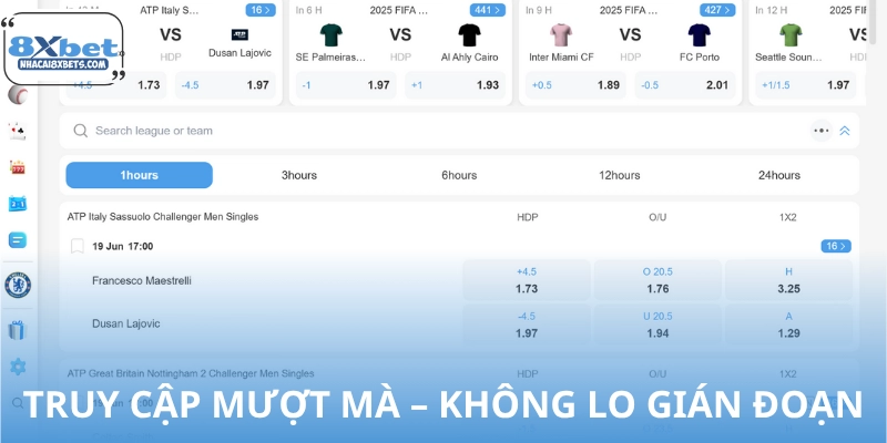 8XBET ổn định, ít xảy ra lỗi khi truy cập